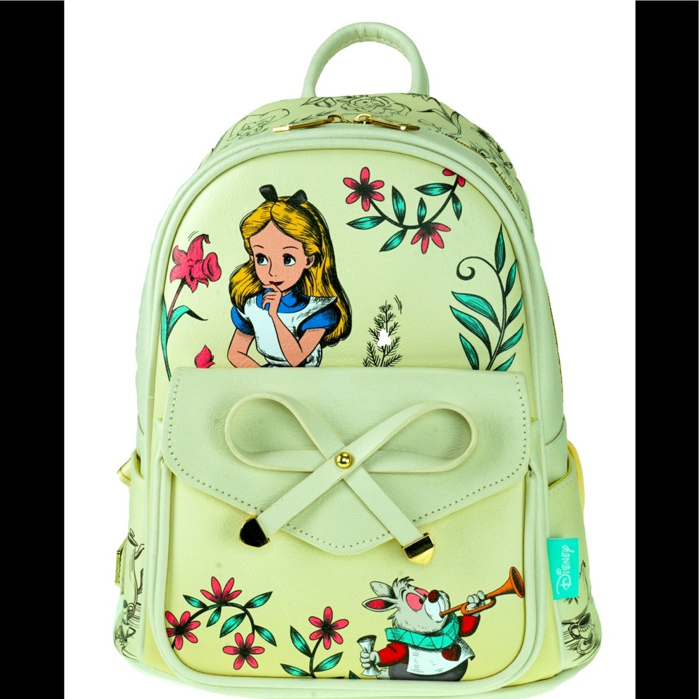 Alice in Wonderland Disney Faux Leather Backpack